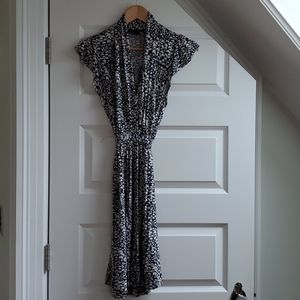 Blue and white tie dress